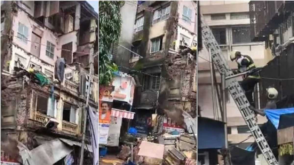 मुंबई में चार मंजिला इमारत का एक हिस्सा ढहा, एक की मौत और चार घायल